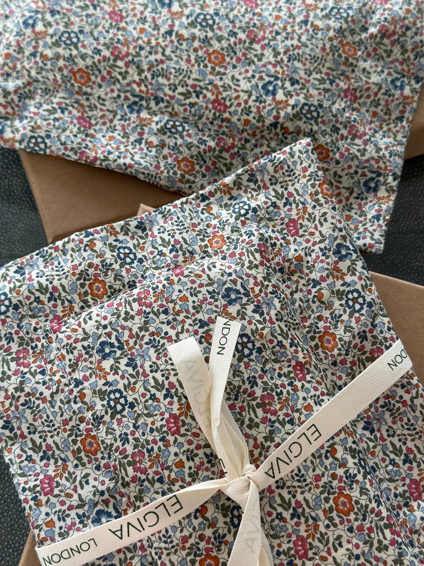 Cottage Booms boxed Liberty print Elgiva floral lavender sachet