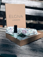 Elgiva Liberty print sleep mask with 10ml bottle of lavender oil and branded gift box
