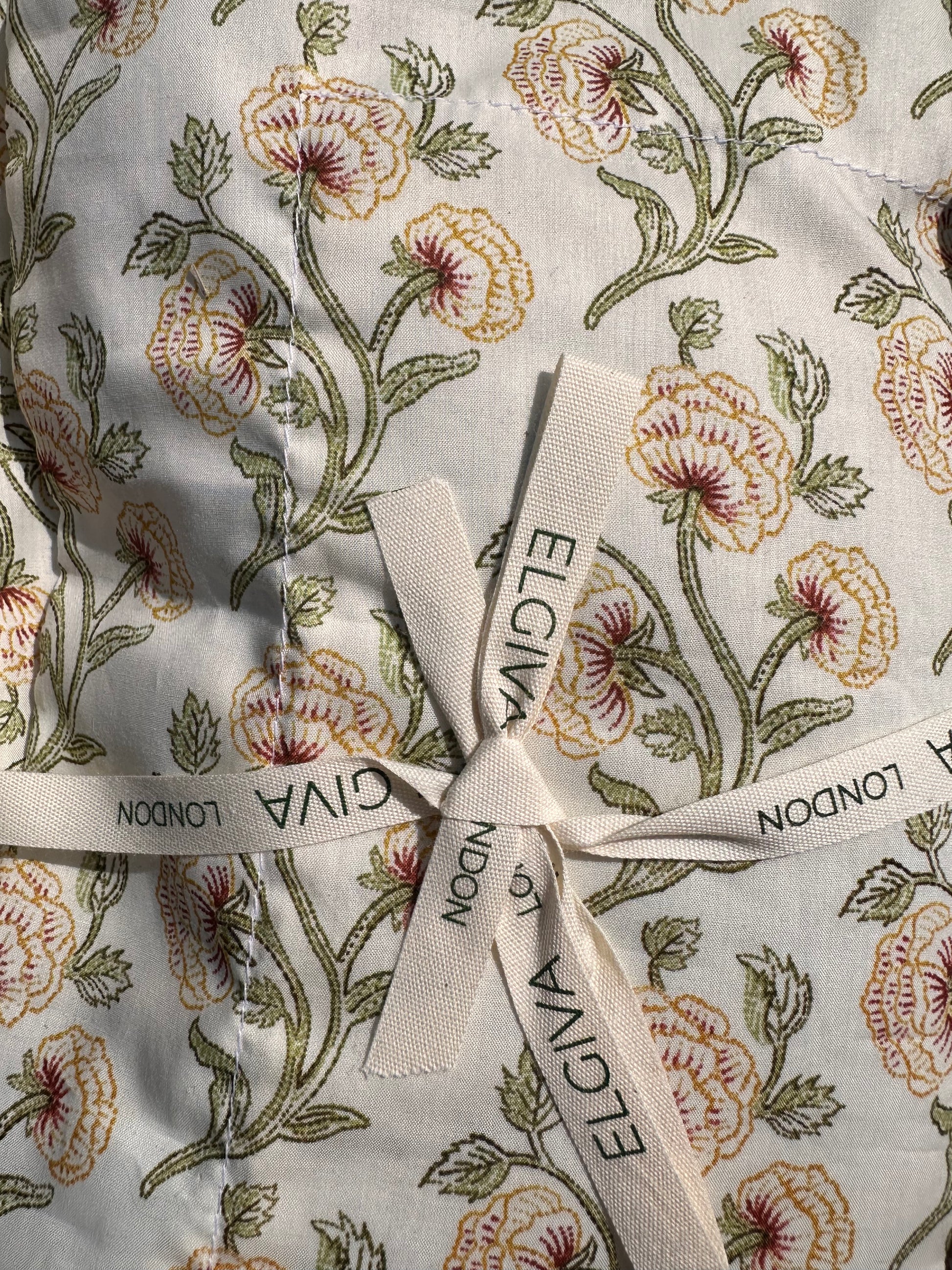 Hand-stitched Elgiva London lavender sachet in Liberty print tied with an Elgiva ribbon