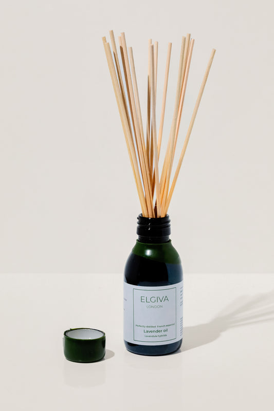 15 natural reed diffusers in a 100ml Elgiva London waxed bottle